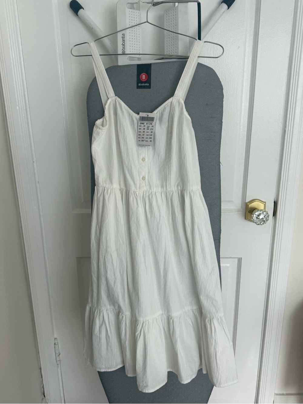 Brandy Melville White Button-Front Sundress